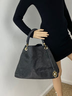 Túi xách tay LOUIS VUITTON Artsy MM Monogram Empreinte Infini Blue Tote
