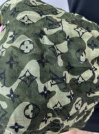 LOUIS VUITTON Green TAKASHI MURAKAMI Monogramouflage Shawl Stole Scarf