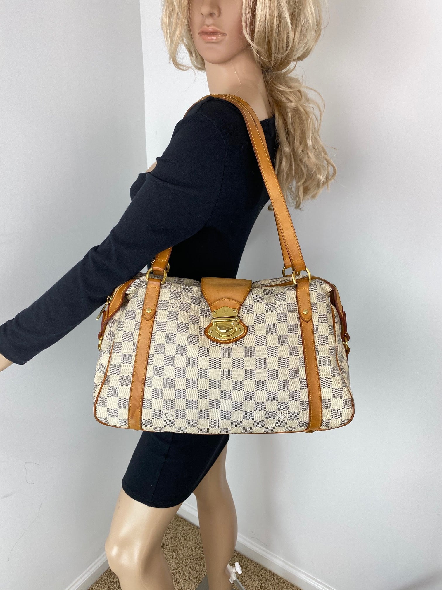 Túi đeo vai LOUIS VUITTON Stresa PM Damier Azur Canvas N42220