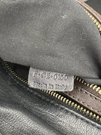 Celine Black Leather Handle Bag Vintage Briefcase messenger Bag