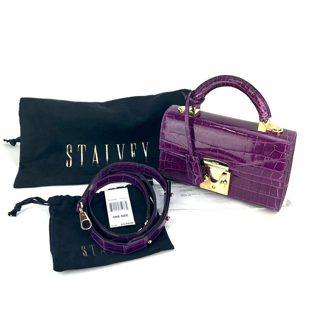 Túi đeo chéo cao cấp Stalvey Top Handle 2.0 Alligator Bag