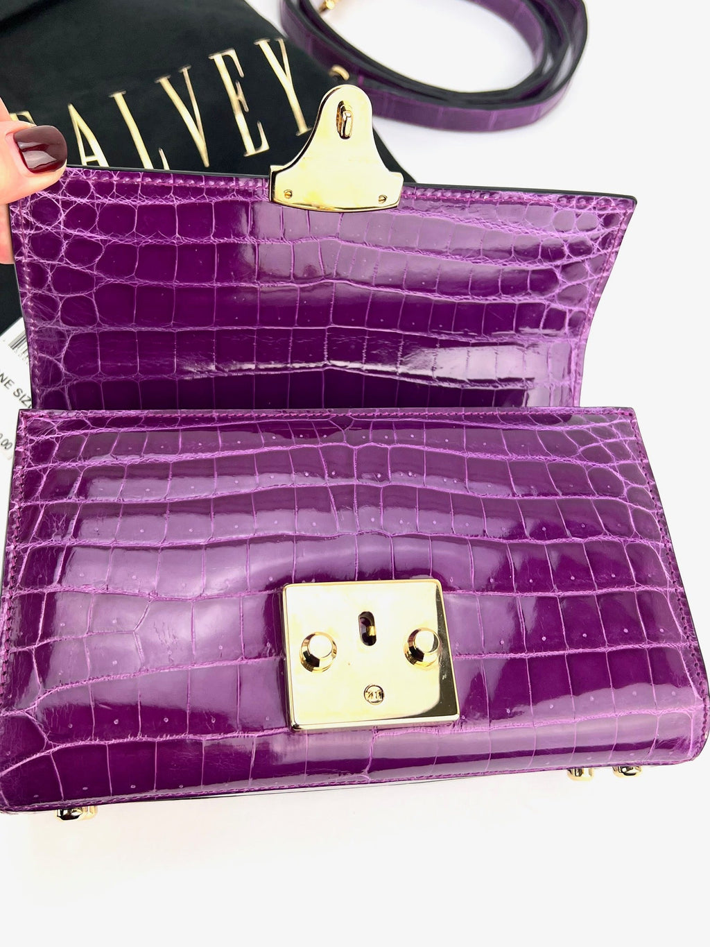 Túi đeo chéo cao cấp Stalvey Top Handle 2.0 Alligator Bag