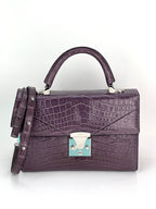 Túi đeo chéo Stalvey Top Handle 2.5 Alligator Lilac sang trọng độc quyền
