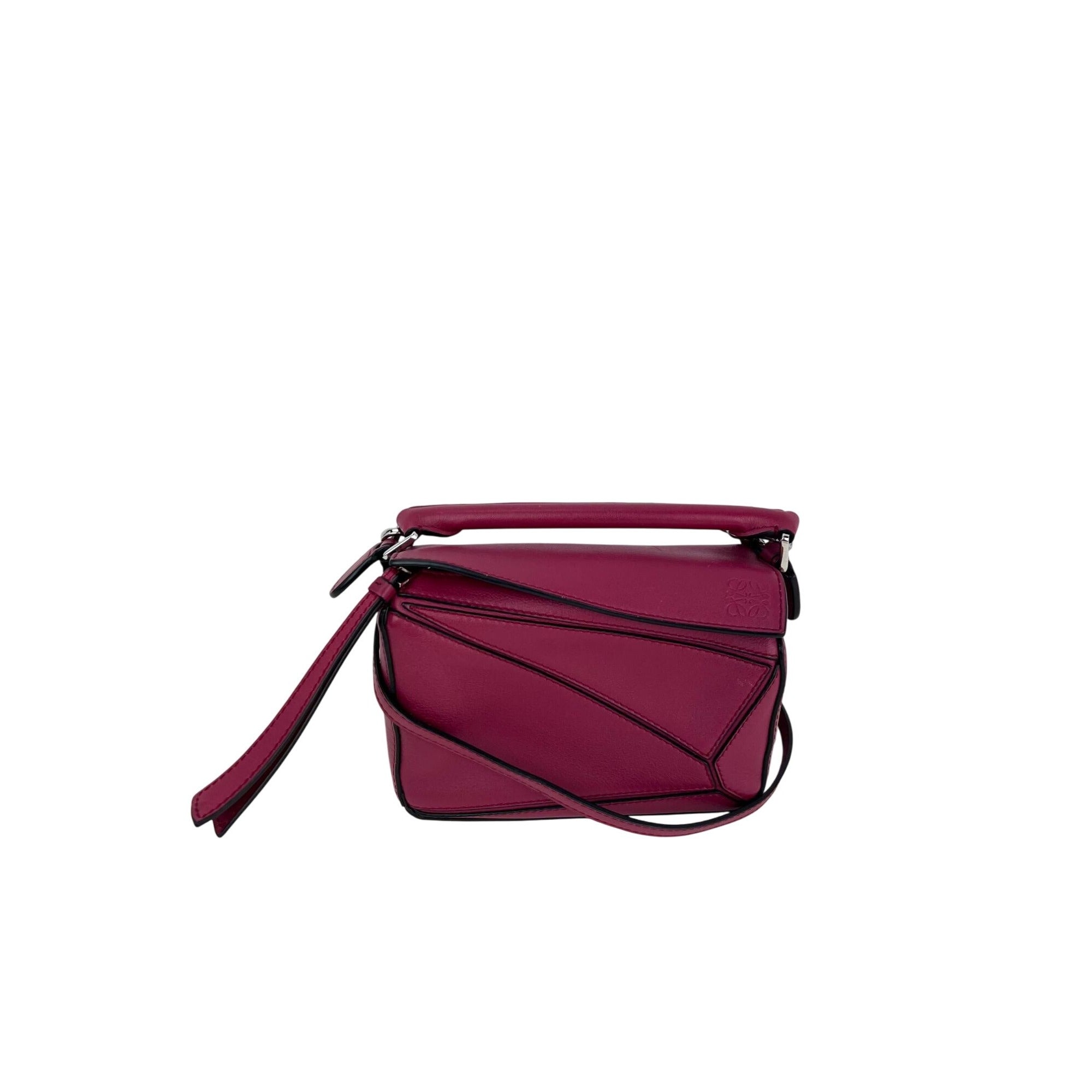 Túi xách đeo chéo Loewe Calfskin Mini Crimson Puzzle