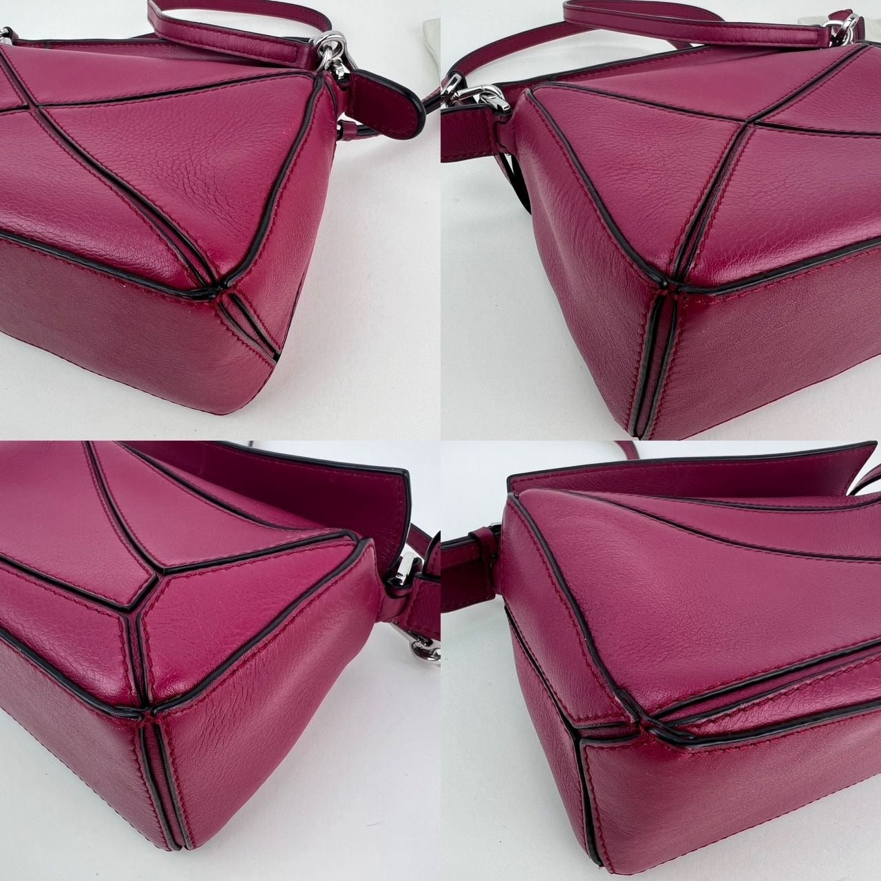 Túi xách đeo chéo Loewe Calfskin Mini Crimson Puzzle