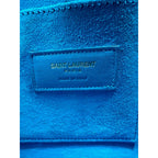 Túi đeo chéo da Saint Laurent Sac De Jour màu xanh
