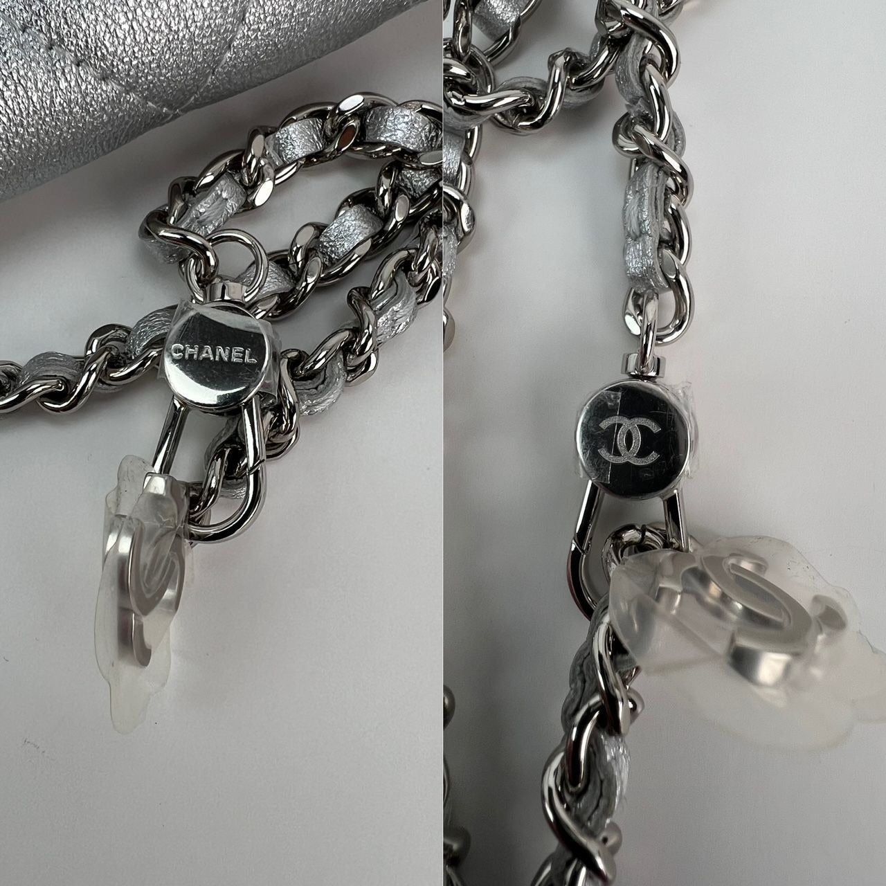 Túi đeo vai Chanel Metallic Goatskin Quilted Star Flap Waist Belt Shoulder Bag