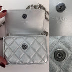Túi đeo vai Chanel Metallic Goatskin Quilted Star Flap Waist Belt Shoulder Bag
