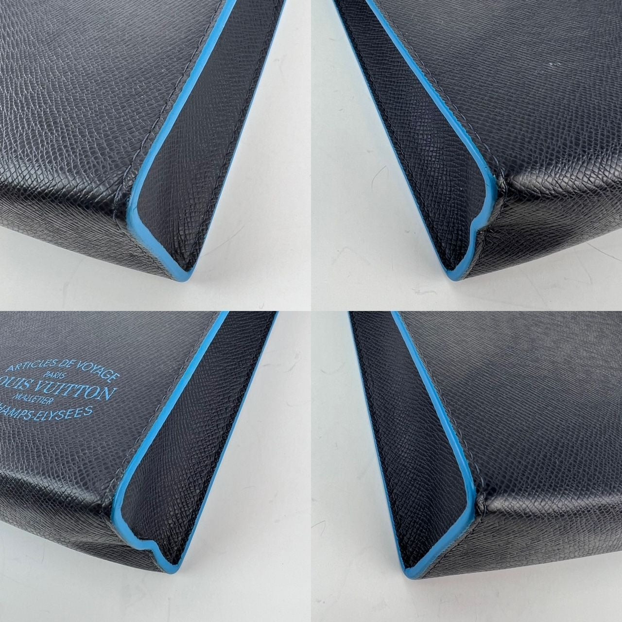 Túi xách tay da Louis Vuitton Pochette Voyage MM Taiga màu xanh đậm phiên bản giới hạn
