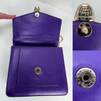 Bvlgari Calfskin Serpenti Forever Purple Top Handle Crossbody Bag