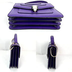Bvlgari Calfskin Serpenti Forever Purple Top Handle Crossbody Bag