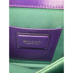 Bvlgari Calfskin Serpenti Forever Purple Top Handle Crossbody Bag