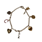 Celine Triomphe Gold metal Charm Bracelet