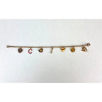 Celine Triomphe Gold metal Charm Bracelet