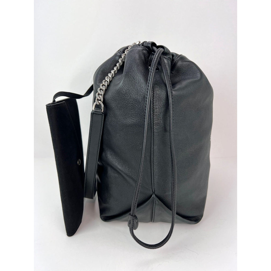 Túi xách Saint Laurent Lambskin Teddy Drawstring Sac Bucket Bag