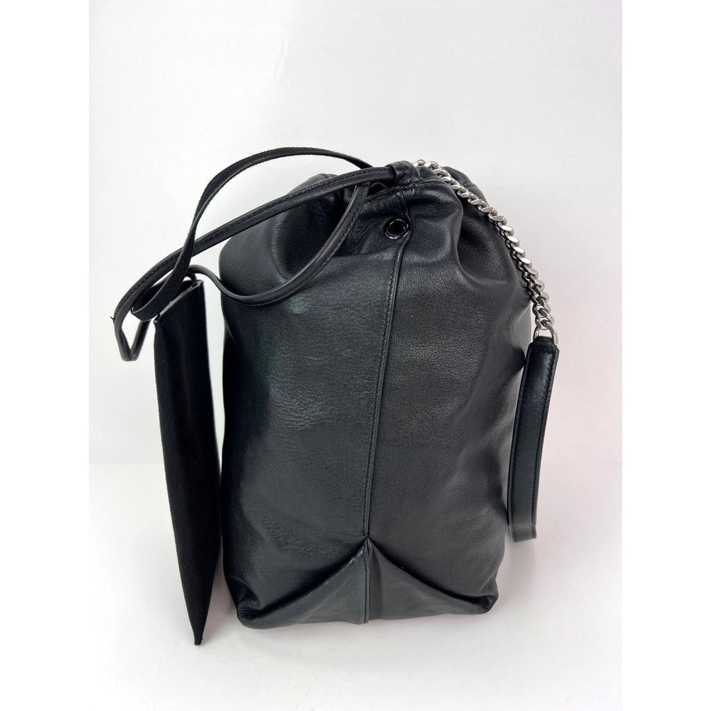 Túi xách Saint Laurent Lambskin Teddy Drawstring Sac Bucket Bag