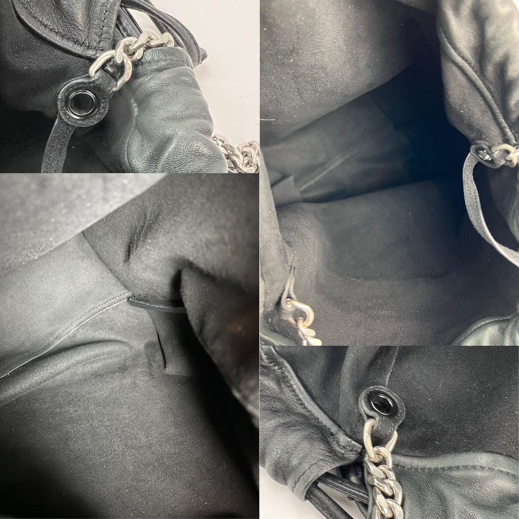 Túi xách Saint Laurent Lambskin Teddy Drawstring Sac Bucket Bag