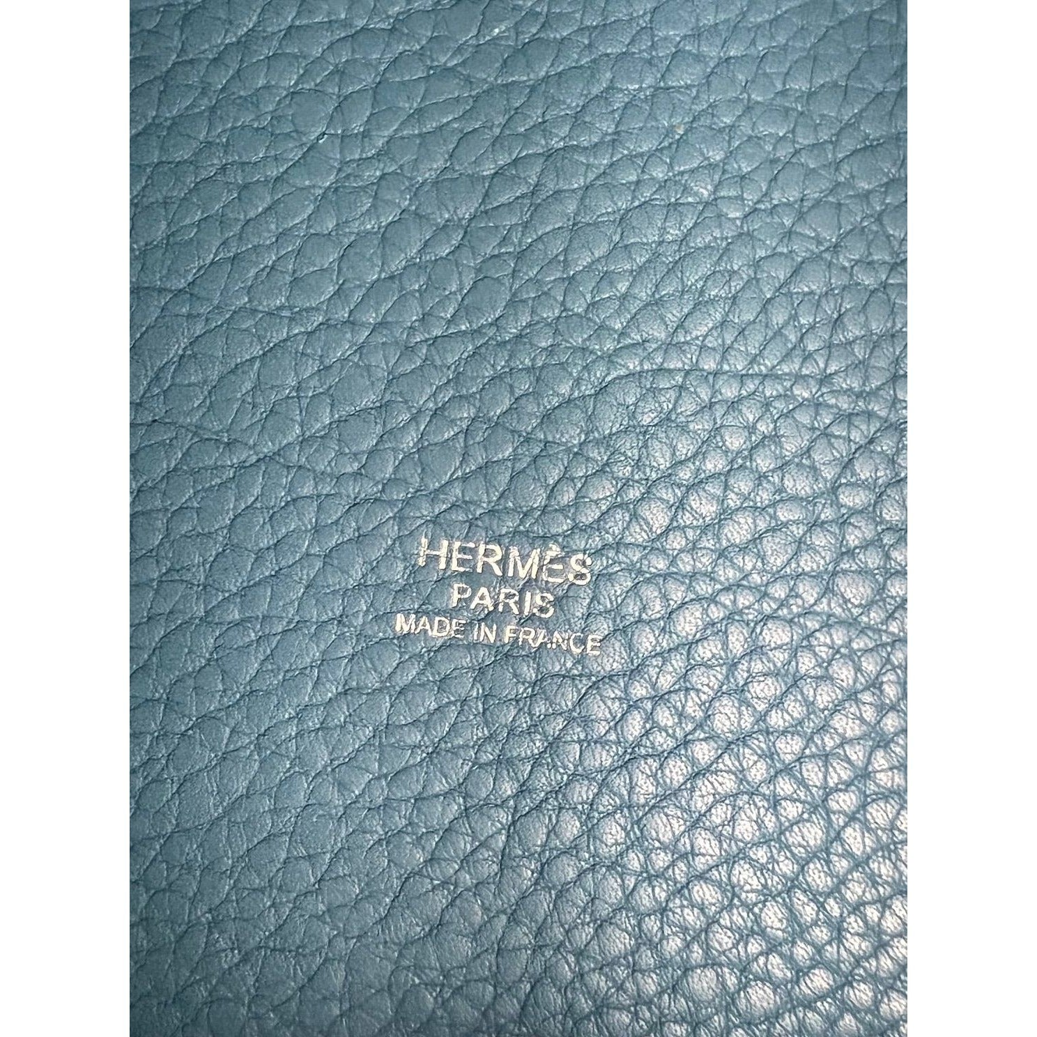 Túi xách da Hermes Taurillon Clemence Picotin 22 MM màu xanh