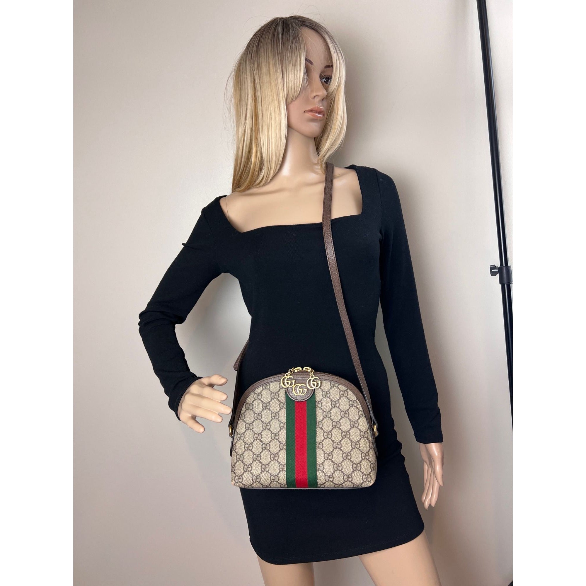 Túi đeo vai Gucci Ophidia Small Dome Monogram Web
