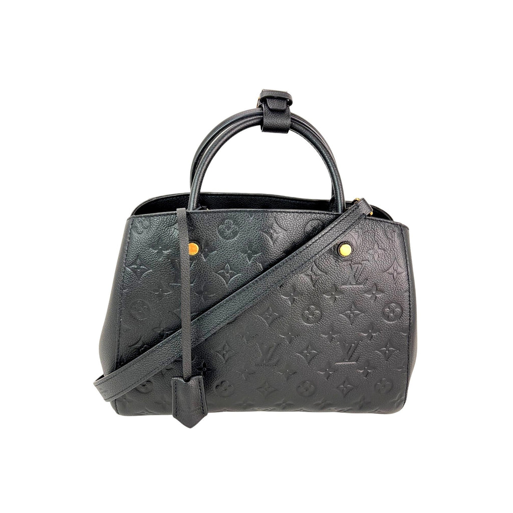 Túi đeo vai da đen Louis Vuitton Montaigne MM Empreinte