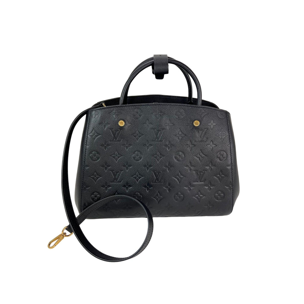 Túi đeo vai da đen Louis Vuitton Montaigne MM Empreinte
