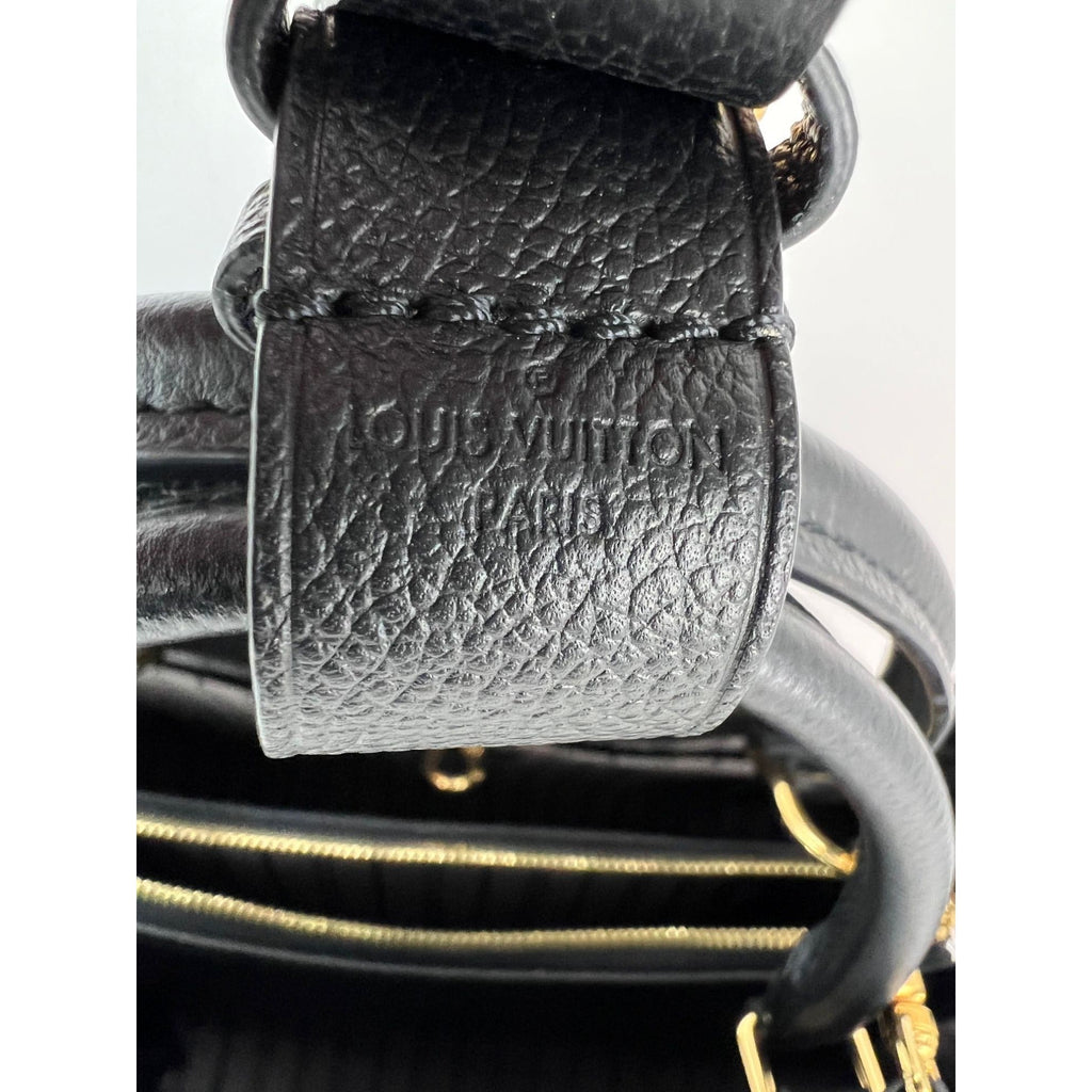 Túi đeo vai da đen Louis Vuitton Montaigne MM Empreinte