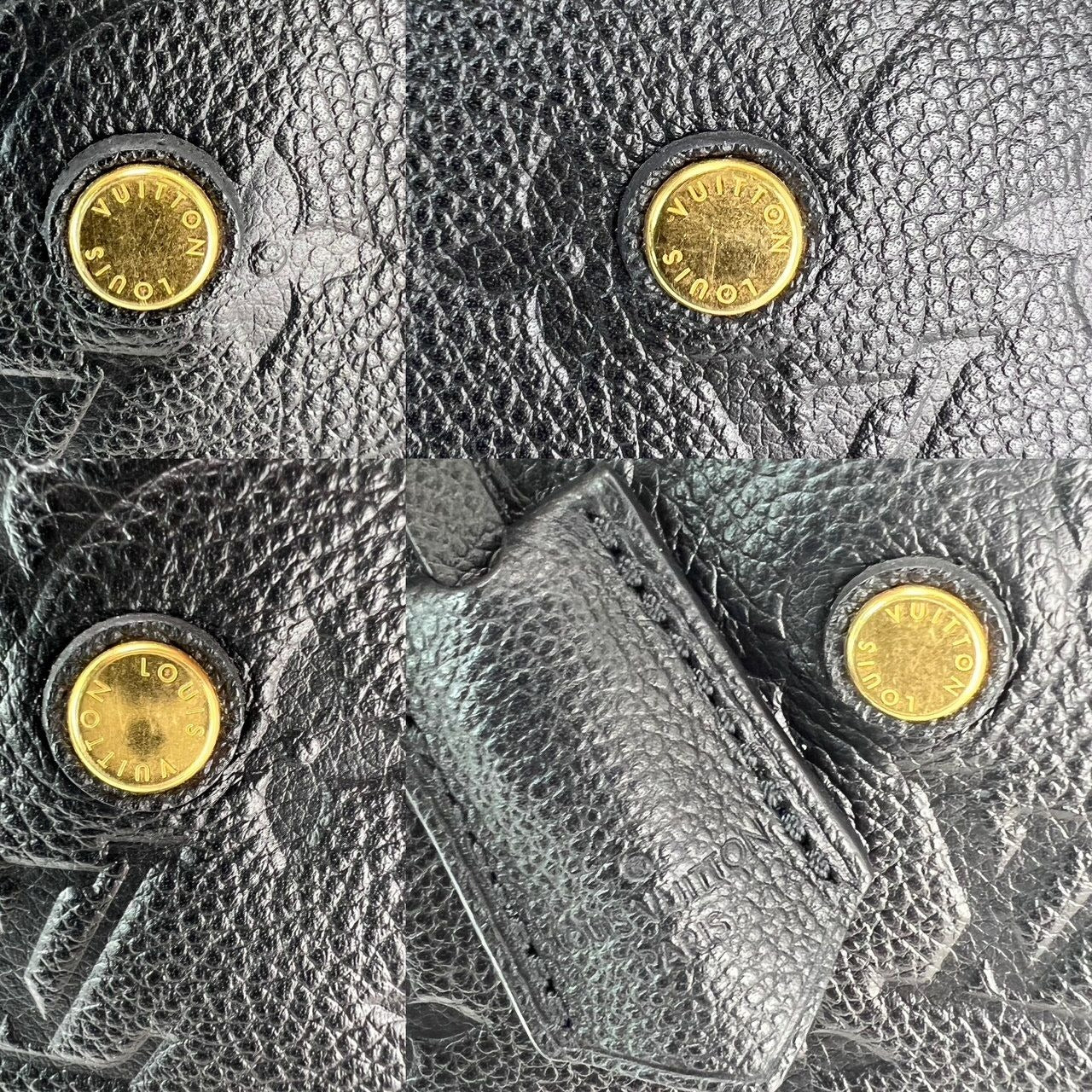 Túi đeo vai da đen Louis Vuitton Montaigne MM Empreinte
