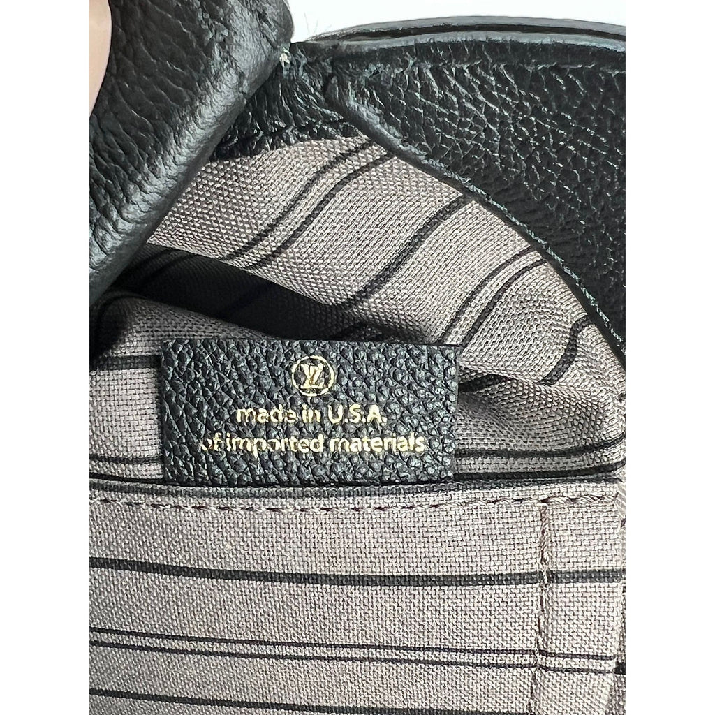 Túi đeo vai da đen Louis Vuitton Montaigne MM Empreinte