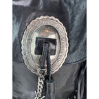 Túi đeo chéo Saint Laurent Lambskin Anita Tassel màu đen
