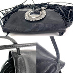 Túi đeo chéo Saint Laurent Lambskin Anita Tassel màu đen