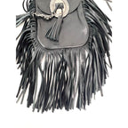 Túi đeo chéo Saint Laurent Lambskin Anita Tassel màu đen