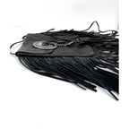 Túi đeo chéo Saint Laurent Lambskin Anita Tassel màu đen