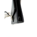 Ví Gucci Interlocking Black Leather Dollar Calfskin GG kèm túi cầm tay xích