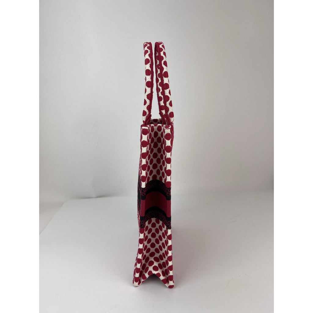 Túi tote Christian Dior Canvas Dior Amour Dots Vertical Book Tote