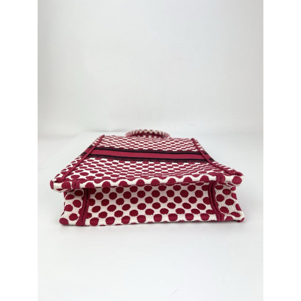 Túi tote Christian Dior Canvas Dior Amour Dots Vertical Book Tote