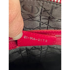 Christian Dior Lambskin Cannage Large Red Lady Dior Shoulder Bag