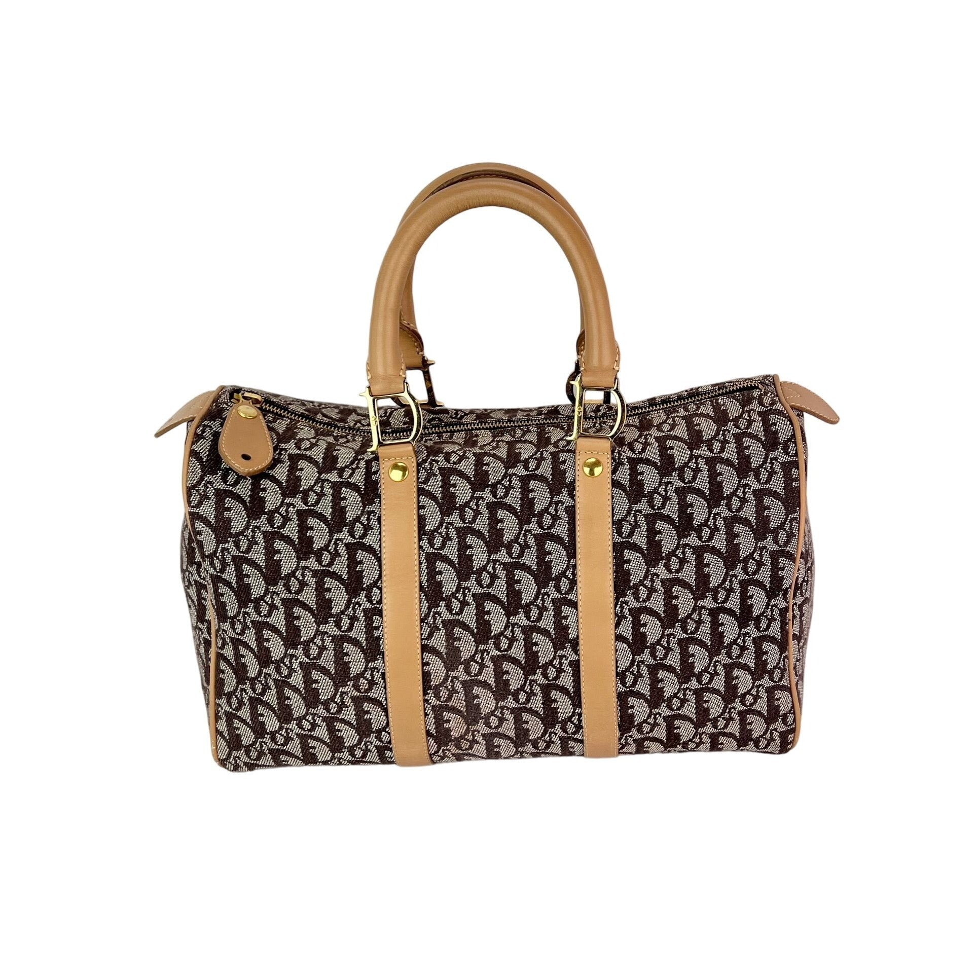 Túi xách Christian Dior Vintage Trotter Diorissimo Medium Brown Boston