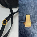 Túi đeo hông Bottega Veneta Palmellato Calfskin bo tròn màu đen