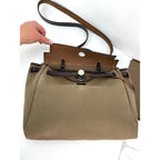 Hermes Toile Vache Hunter Herbag zip 31 PM Túi đeo vai Etoupe Ebene