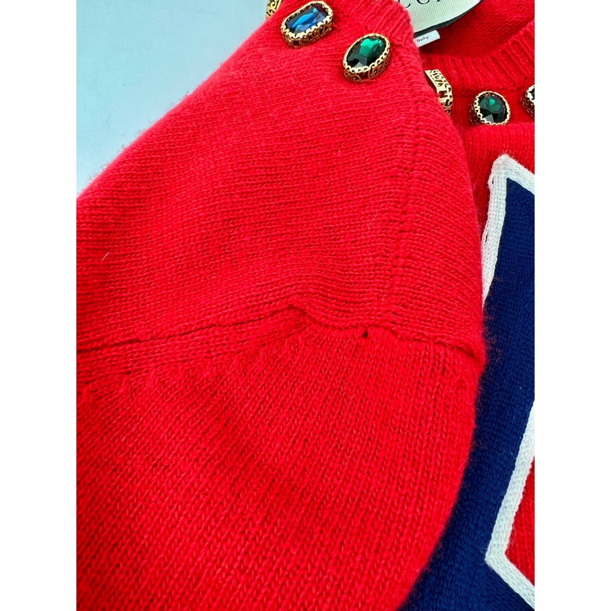 Áo len chui đầu Gucci Womens NY Yankees Wool Red
