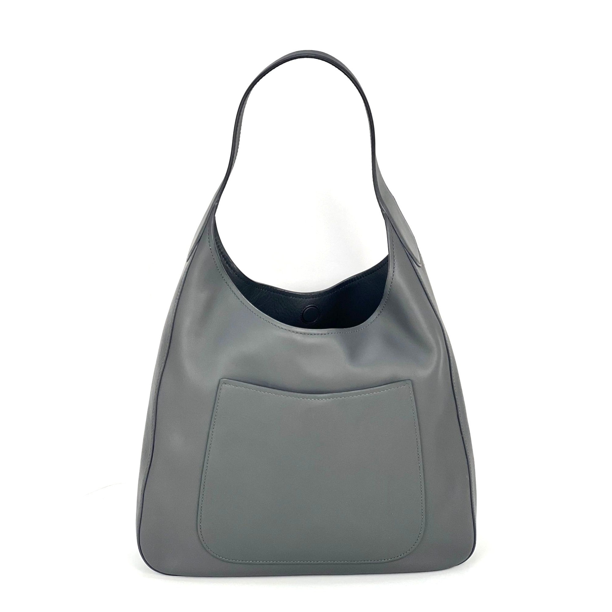 Túi Hobo màu xám của Prada Vitello Daino