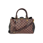 Túi đeo vai Louis Vuitton Damier EbeneCuir Taurillon Brittany màu đen