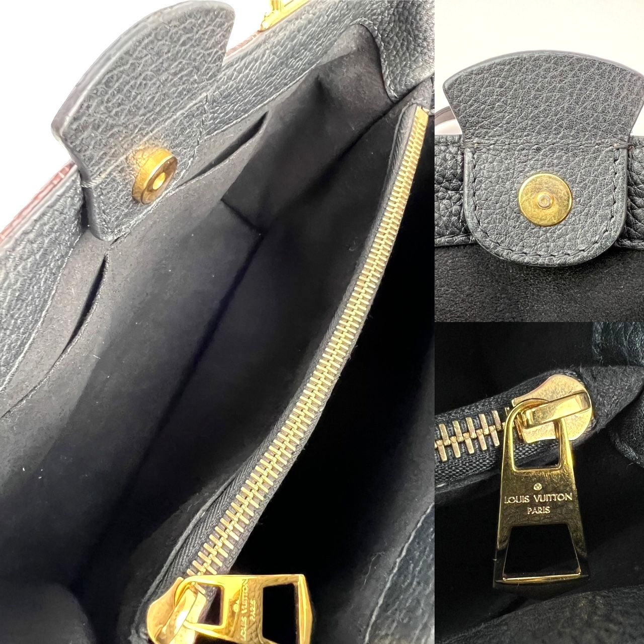 Túi đeo vai Louis Vuitton Damier EbeneCuir Taurillon Brittany màu đen