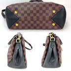 Túi đeo vai Louis Vuitton Damier EbeneCuir Taurillon Brittany màu đen