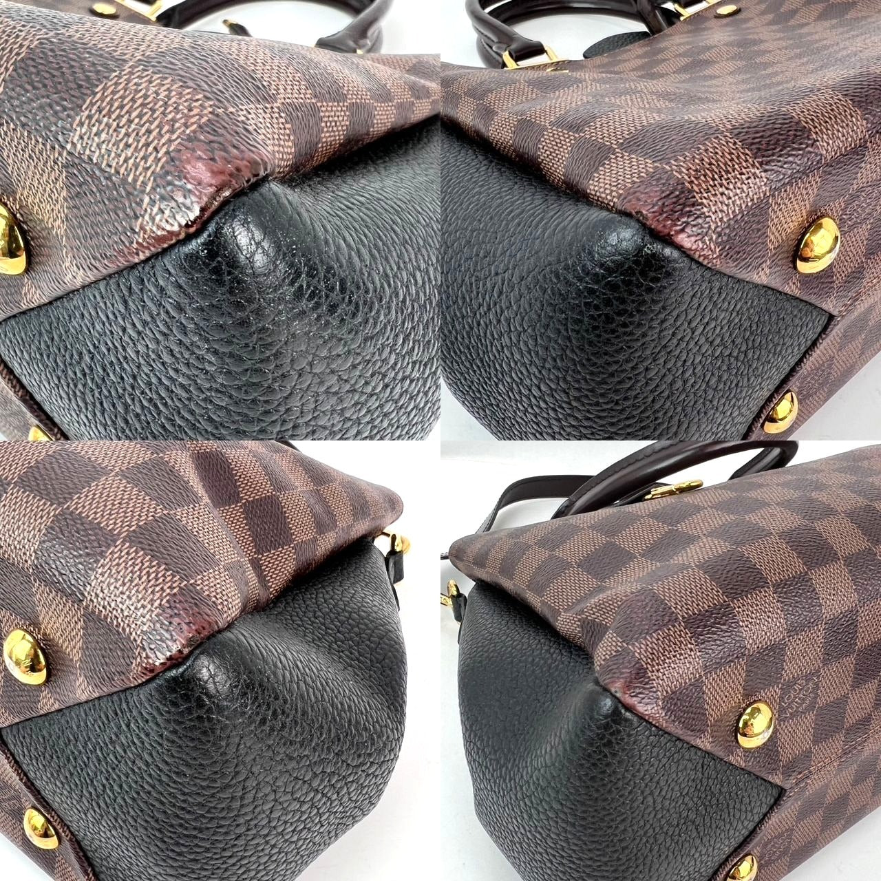 Túi đeo vai Louis Vuitton Damier EbeneCuir Taurillon Brittany màu đen