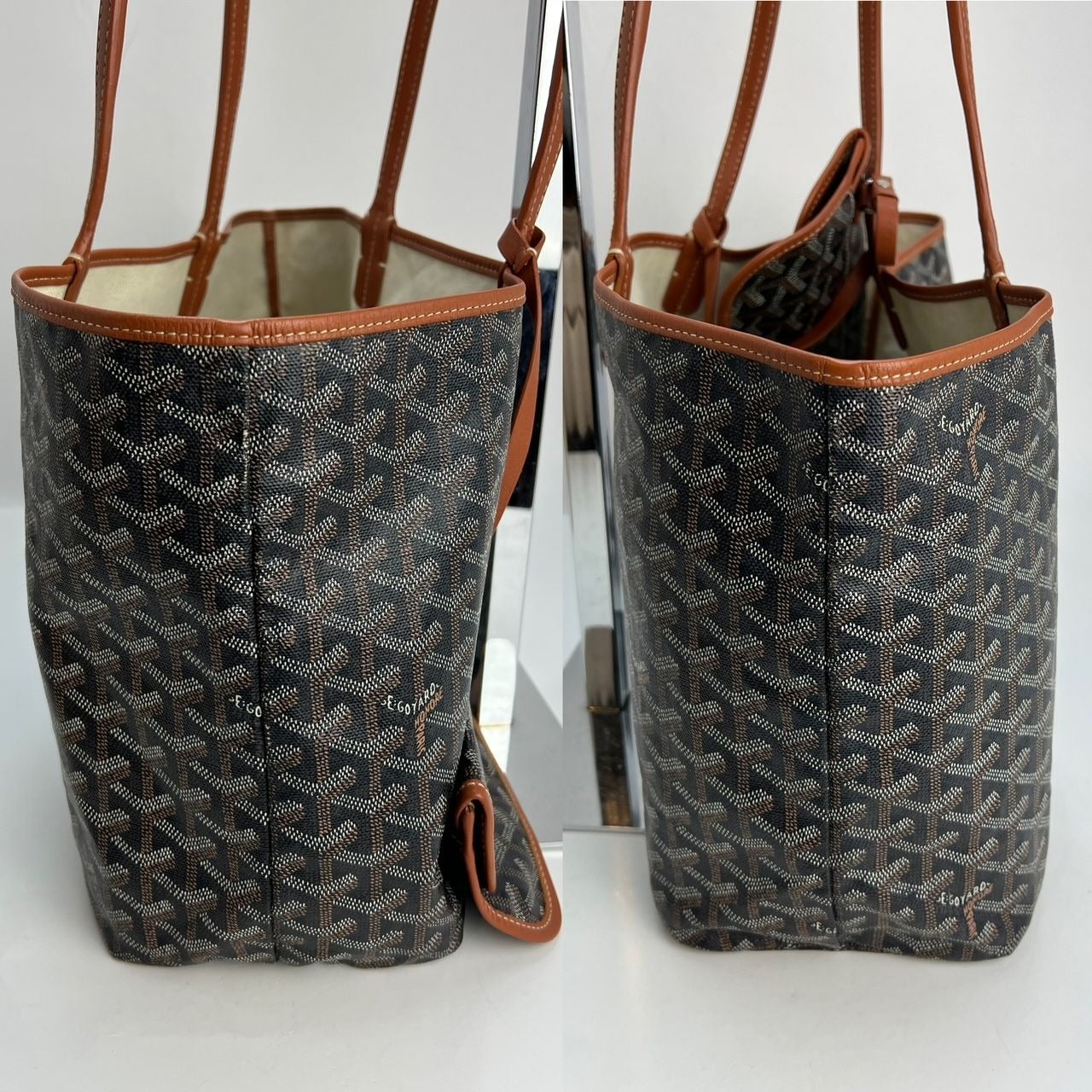 Túi tote màu đen GOYARD St. Louis Goyardine PM
