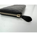Ví Chanel Caviar Quilted Large Gusset Zip Around Black