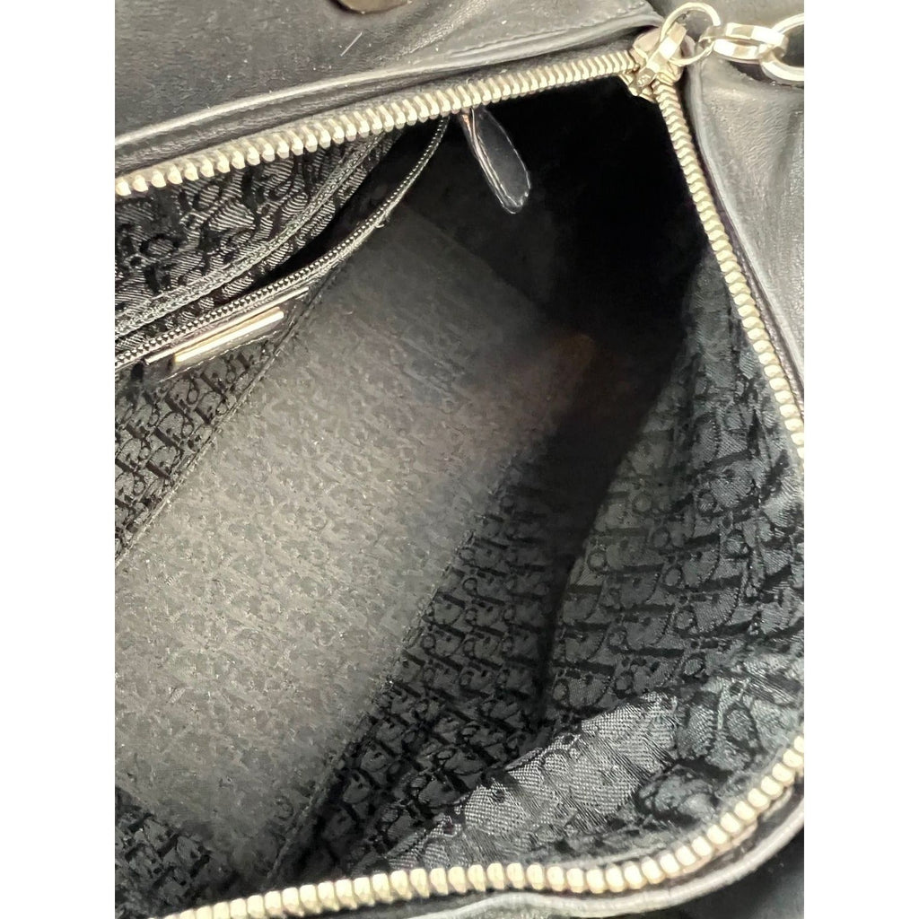 Túi đeo vai Christian Dior Medium Lady Laced Black Leather Limited Edition