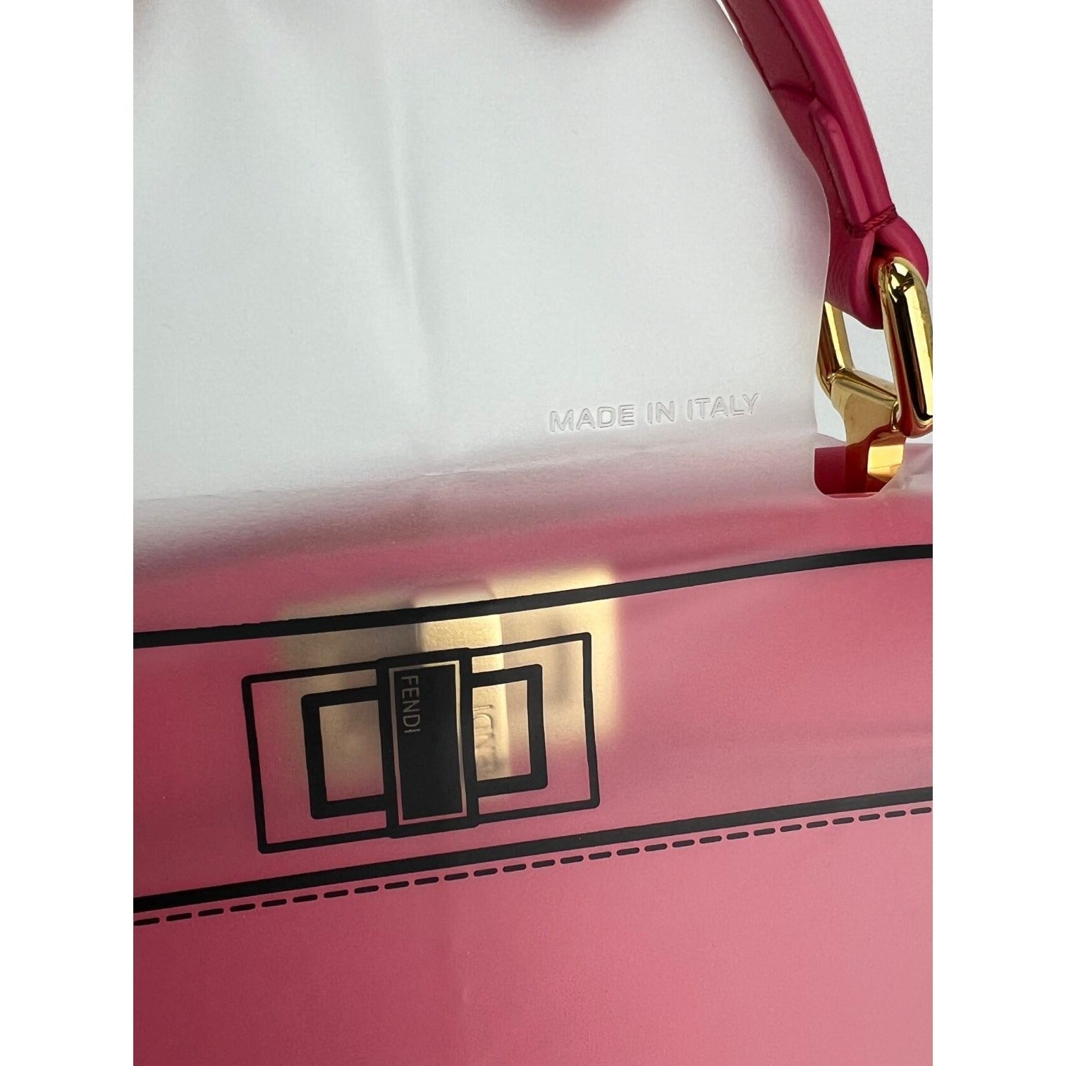 Túi đeo vai Fendi Mini Peekaboo màu hồng bằng da