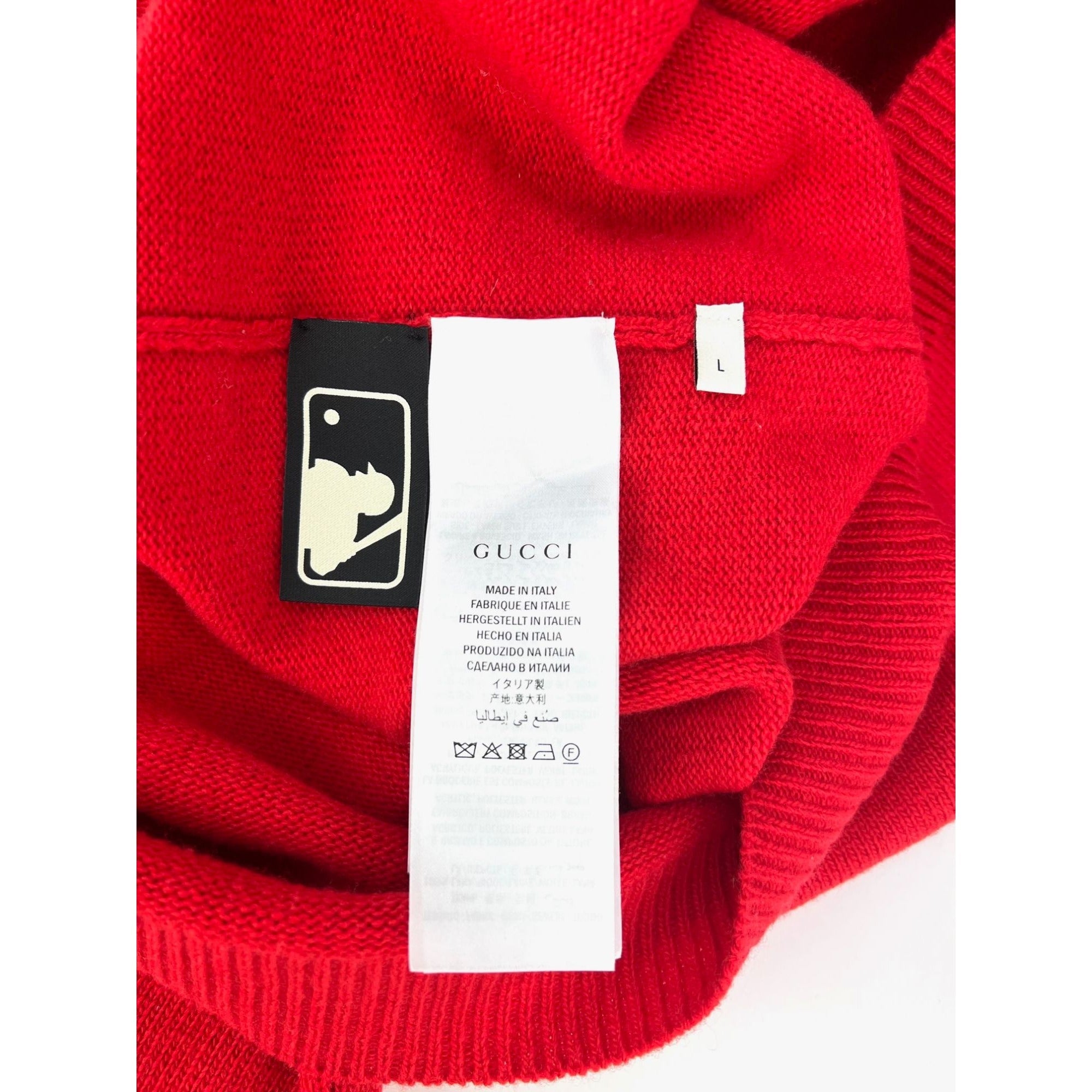 Áo len chui đầu Gucci Womens NY Yankees Wool Red